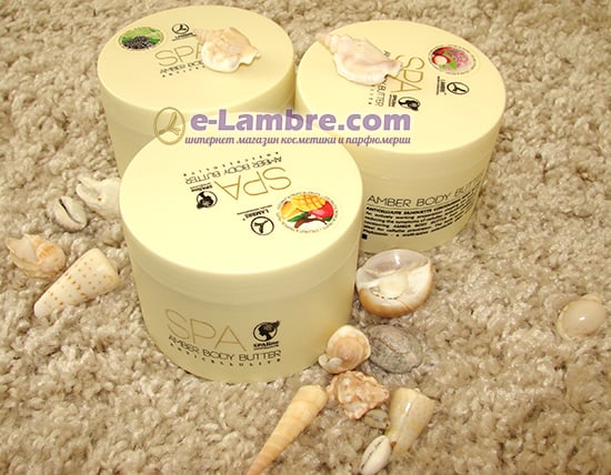 Моделирующие янтарное масло SPA для тела (Blackberry & Lime) - Amber body butter